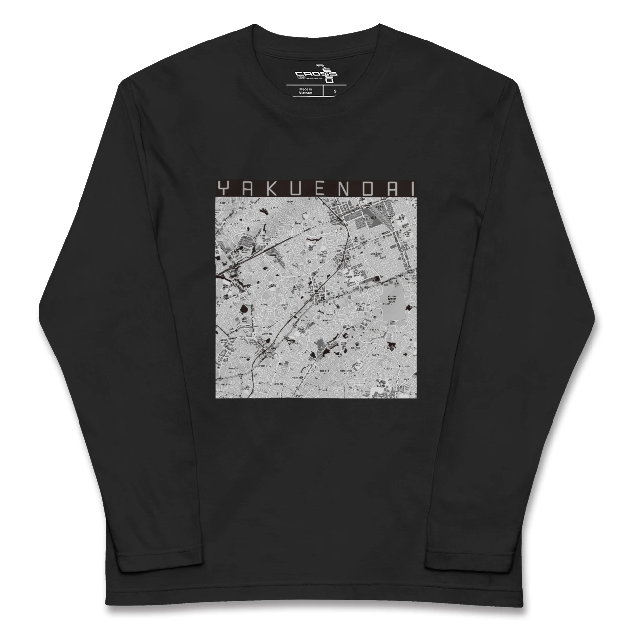 【薬園台(千葉県)】地図柄ロングスリーブTシャツ