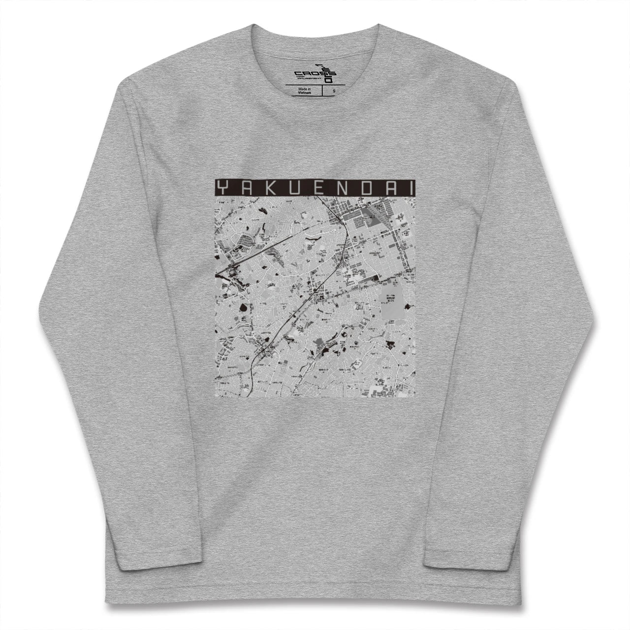 【薬園台(千葉県)】地図柄ロングスリーブTシャツ