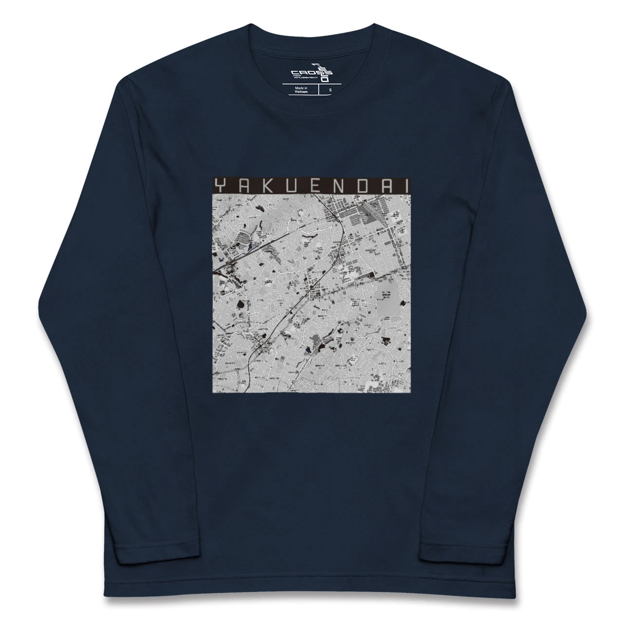 【薬園台(千葉県)】地図柄ロングスリーブTシャツ