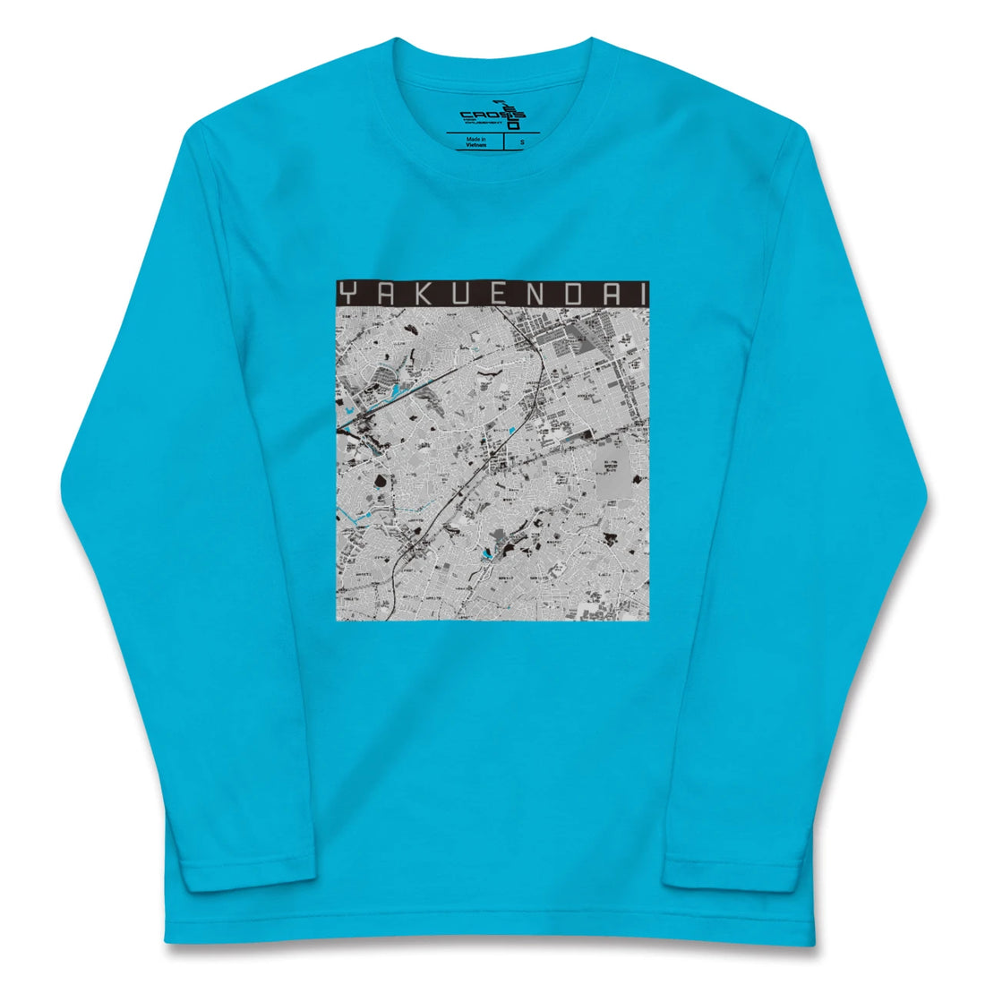 【薬園台(千葉県)】地図柄ロングスリーブTシャツ