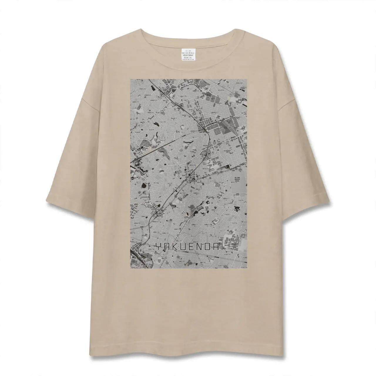 【薬園台(千葉県)】地図柄ビッグシルエットTシャツ