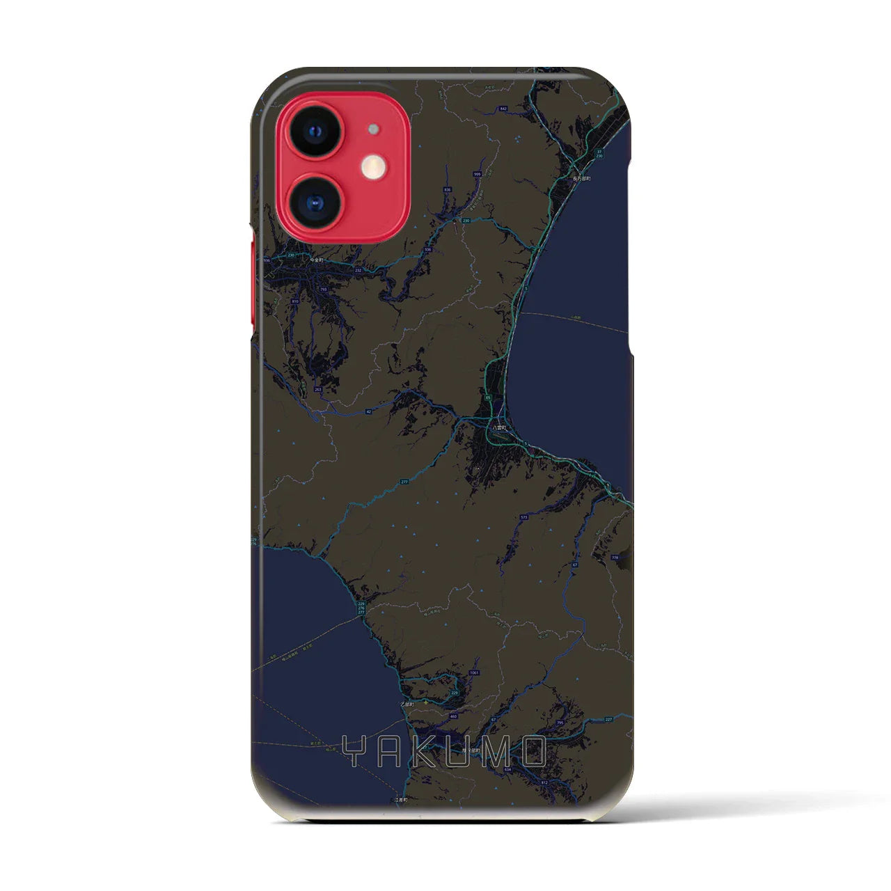 【八雲(北海道)】地図柄iPhoneケース(バックカバータイプ)