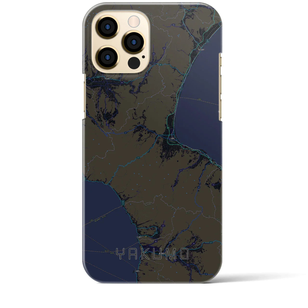 【八雲(北海道)】地図柄iPhoneケース(バックカバータイプ)