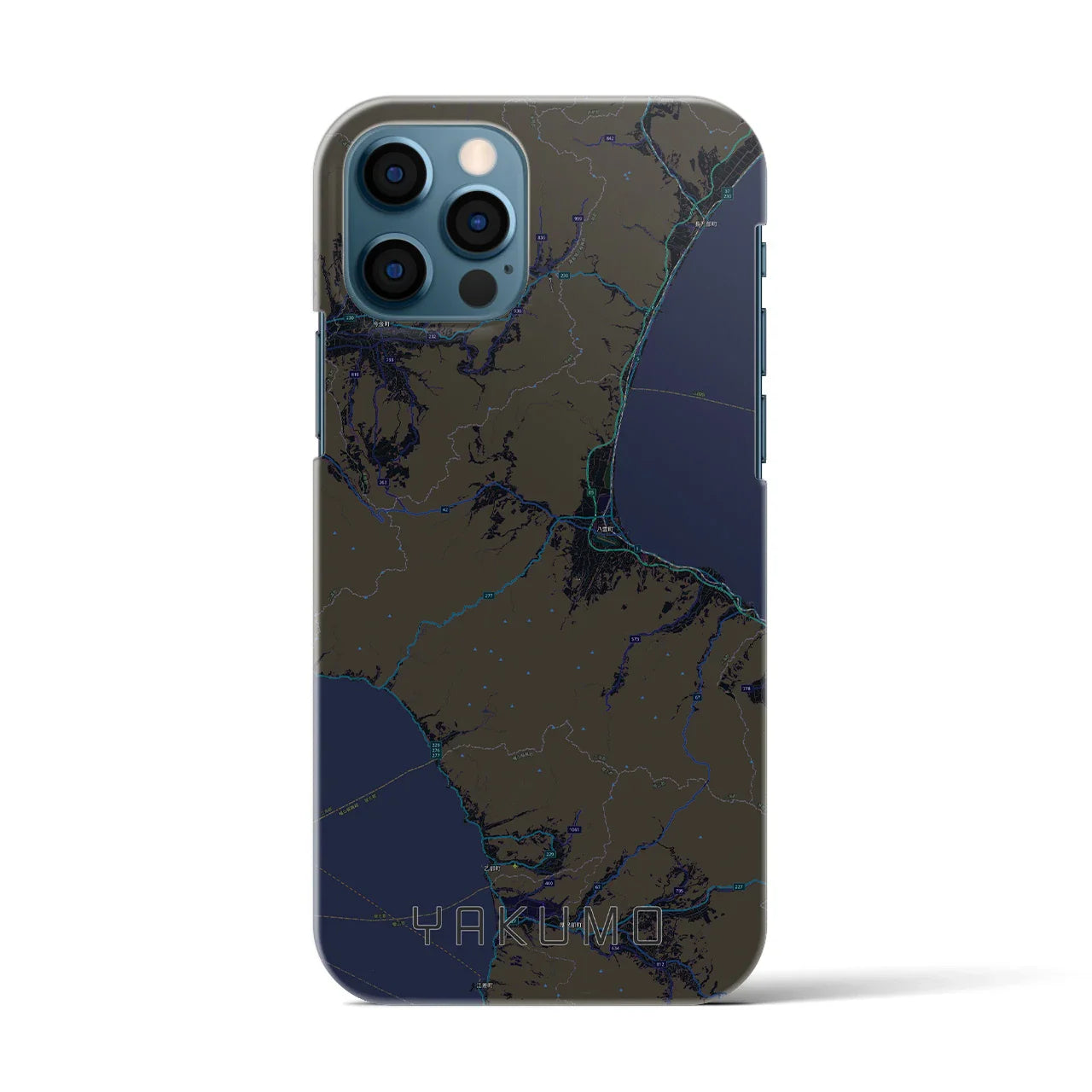 【八雲(北海道)】地図柄iPhoneケース(バックカバータイプ)