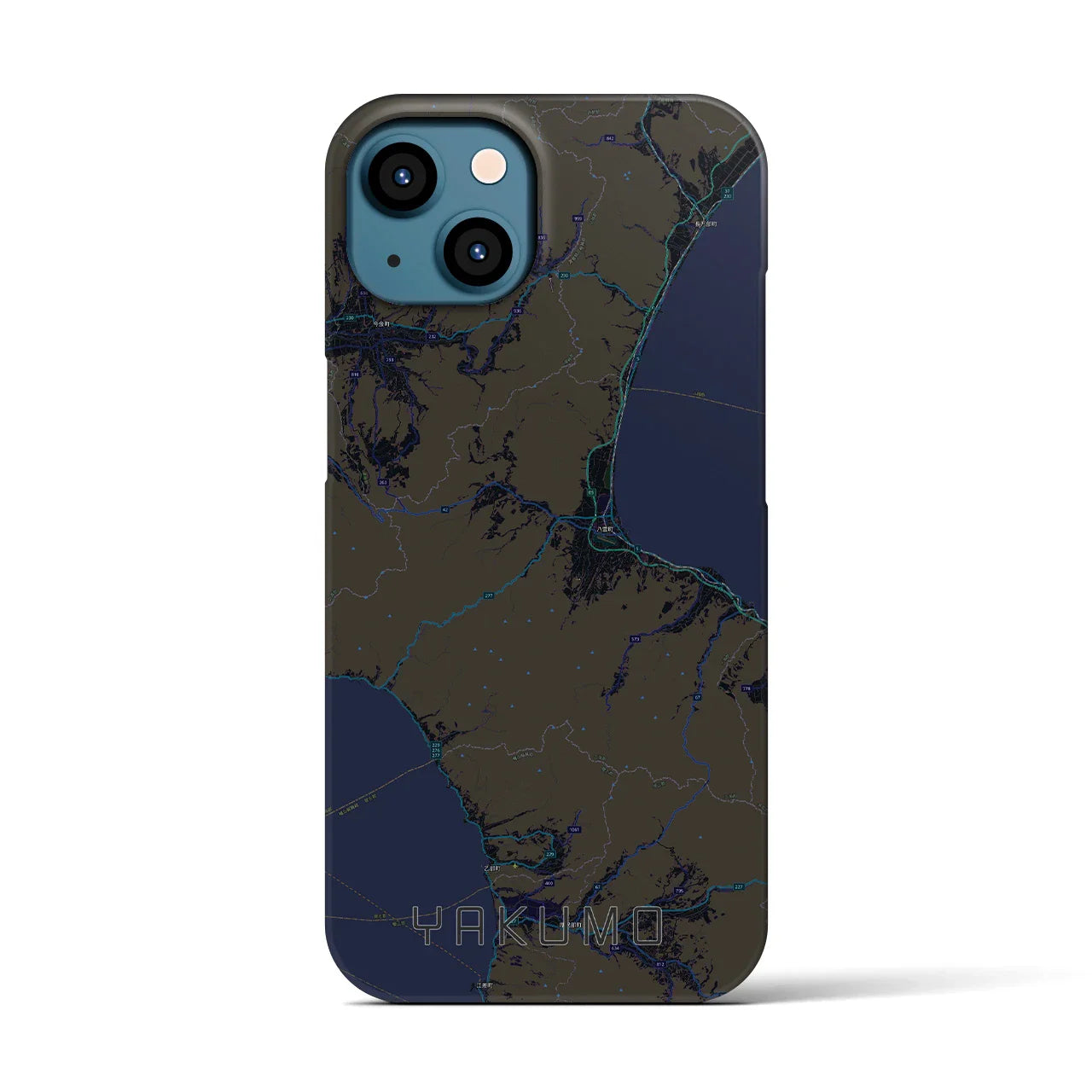 【八雲(北海道)】地図柄iPhoneケース(バックカバータイプ)