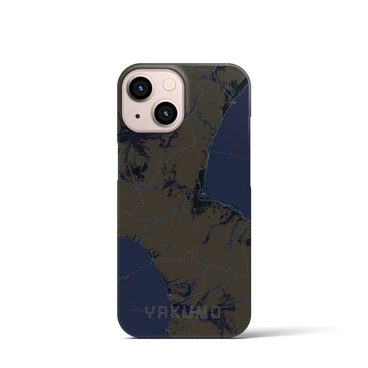【八雲(北海道)】地図柄iPhoneケース(バックカバータイプ)