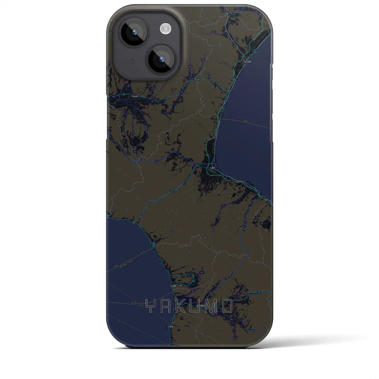 【八雲(北海道)】地図柄iPhoneケース(バックカバータイプ)