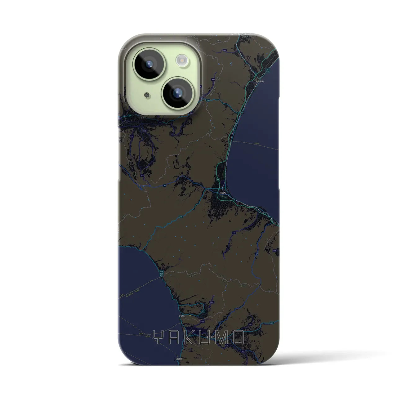 【八雲(北海道)】地図柄iPhoneケース(バックカバータイプ)