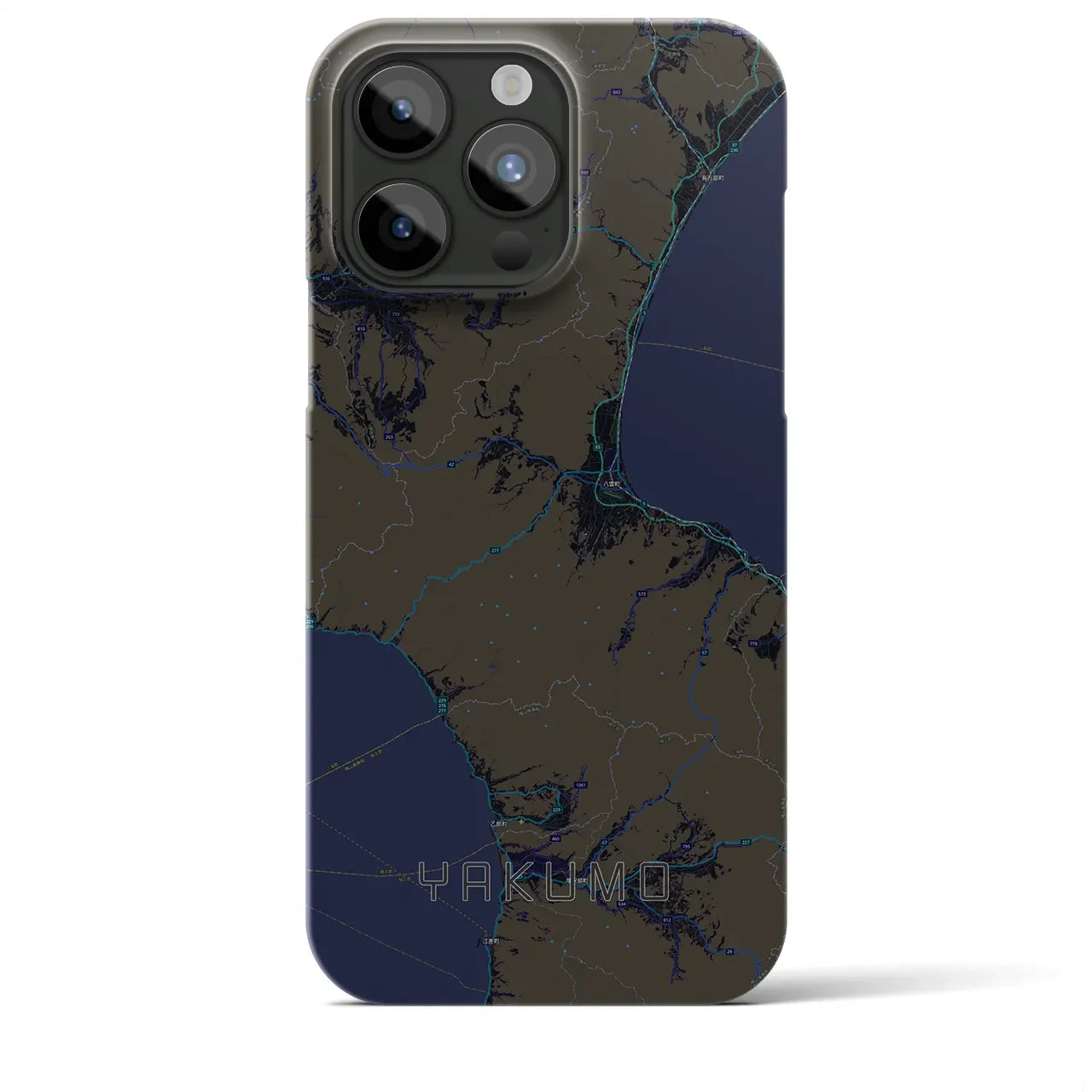 【八雲(北海道)】地図柄iPhoneケース(バックカバータイプ)