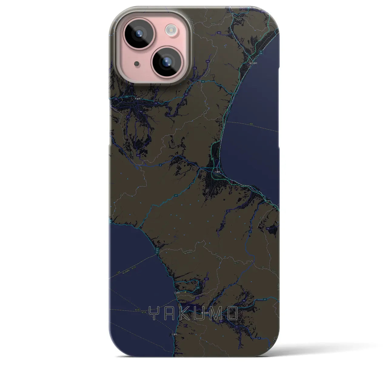 【八雲(北海道)】地図柄iPhoneケース(バックカバータイプ)