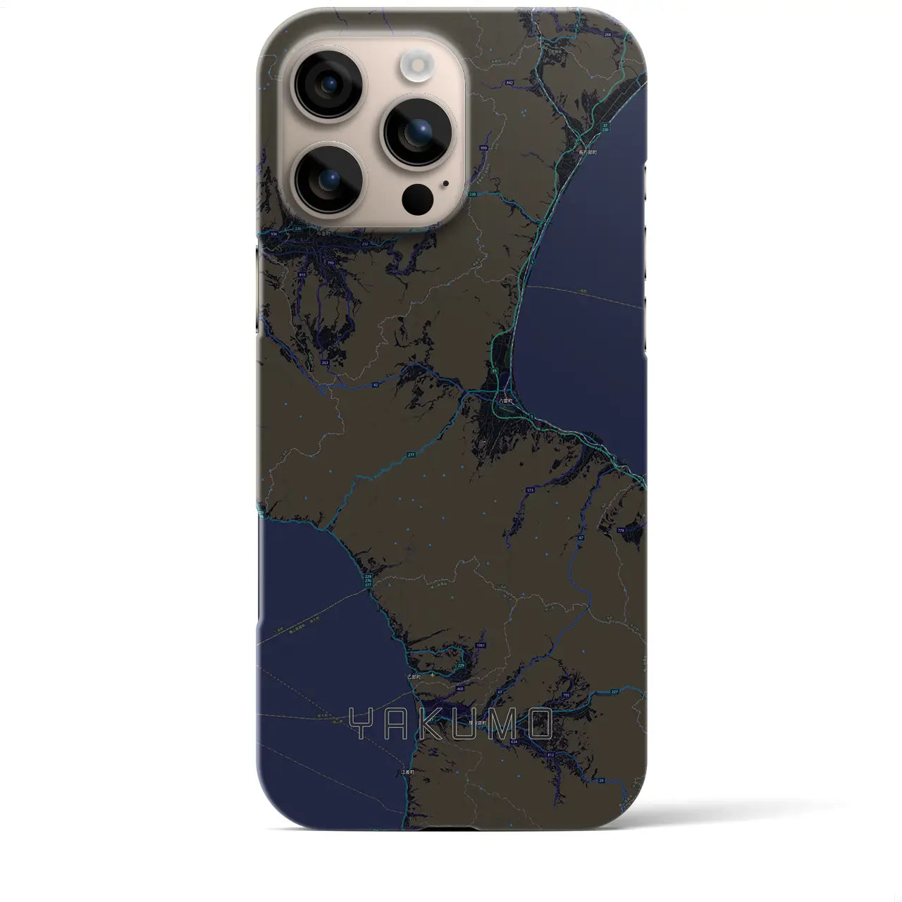 【八雲(北海道)】地図柄iPhoneケース(バックカバータイプ)