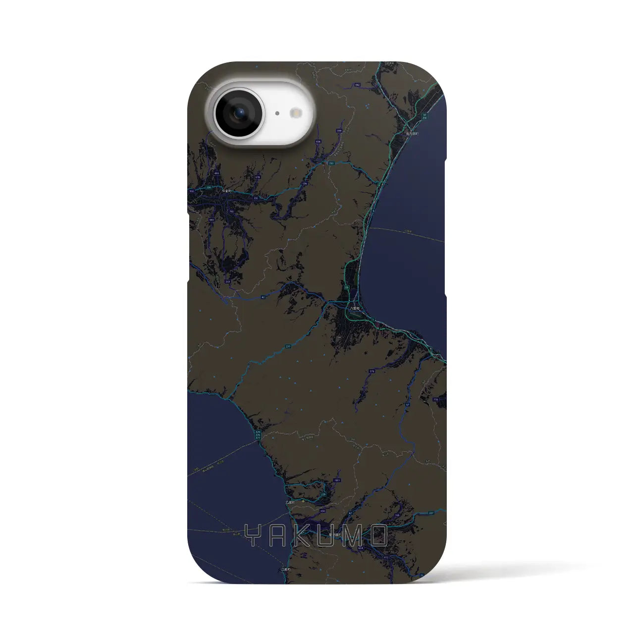 【八雲(北海道)】地図柄iPhoneケース(バックカバータイプ)