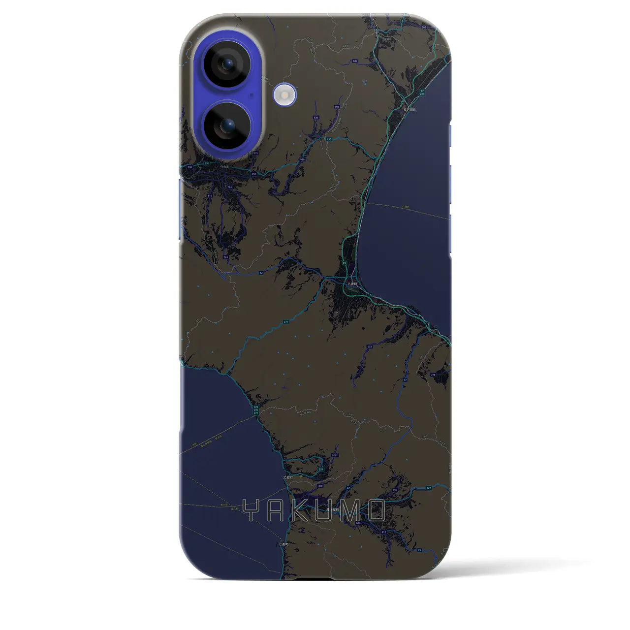 【八雲(北海道)】地図柄iPhoneケース(バックカバータイプ)