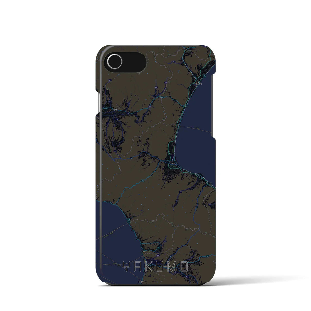 【八雲(北海道)】地図柄iPhoneケース(バックカバータイプ)