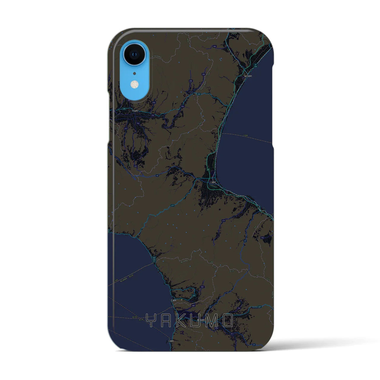 【八雲(北海道)】地図柄iPhoneケース(バックカバータイプ)