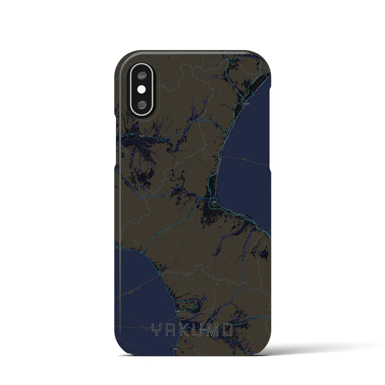 【八雲(北海道)】地図柄iPhoneケース(バックカバータイプ)