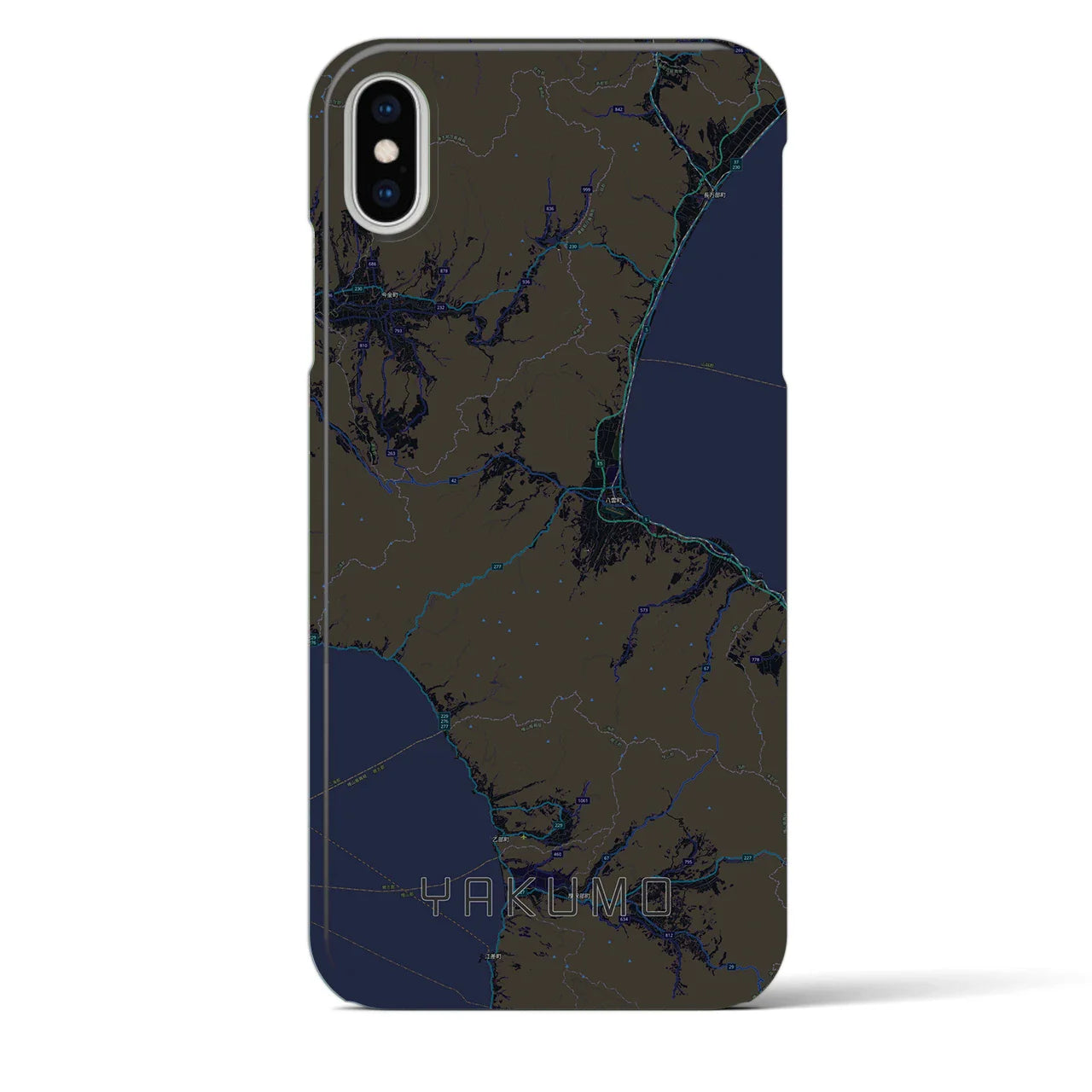 【八雲(北海道)】地図柄iPhoneケース(バックカバータイプ)