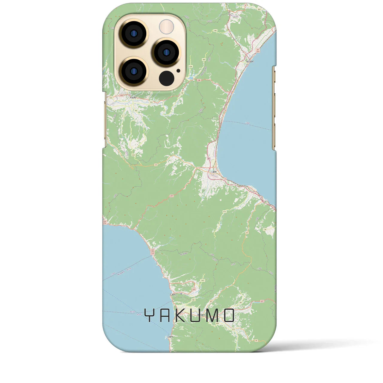 【八雲(北海道)】地図柄iPhoneケース(バックカバータイプ)