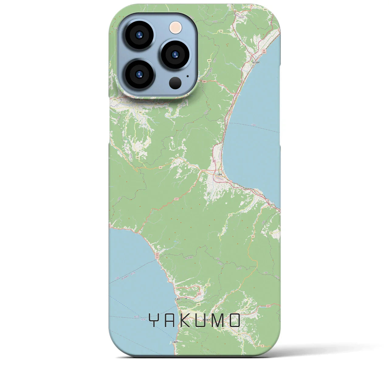 【八雲(北海道)】地図柄iPhoneケース(バックカバータイプ)