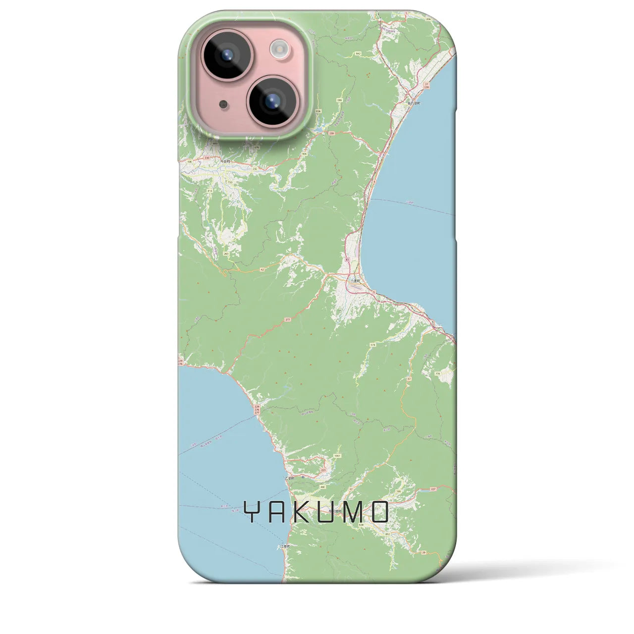 【八雲(北海道)】地図柄iPhoneケース(バックカバータイプ)