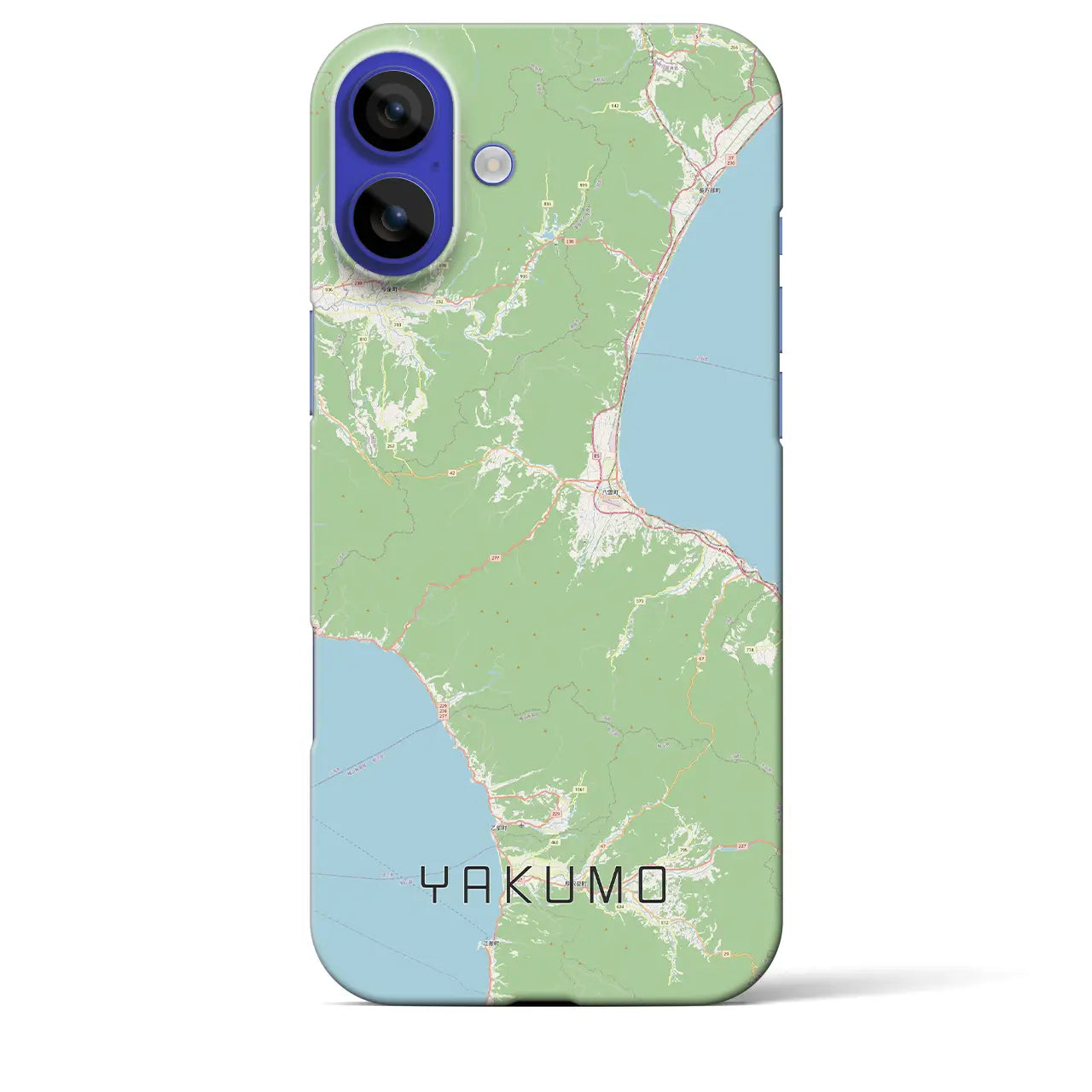 【八雲(北海道)】地図柄iPhoneケース(バックカバータイプ)ナチュラル・iPhone 16 Pro Max 用