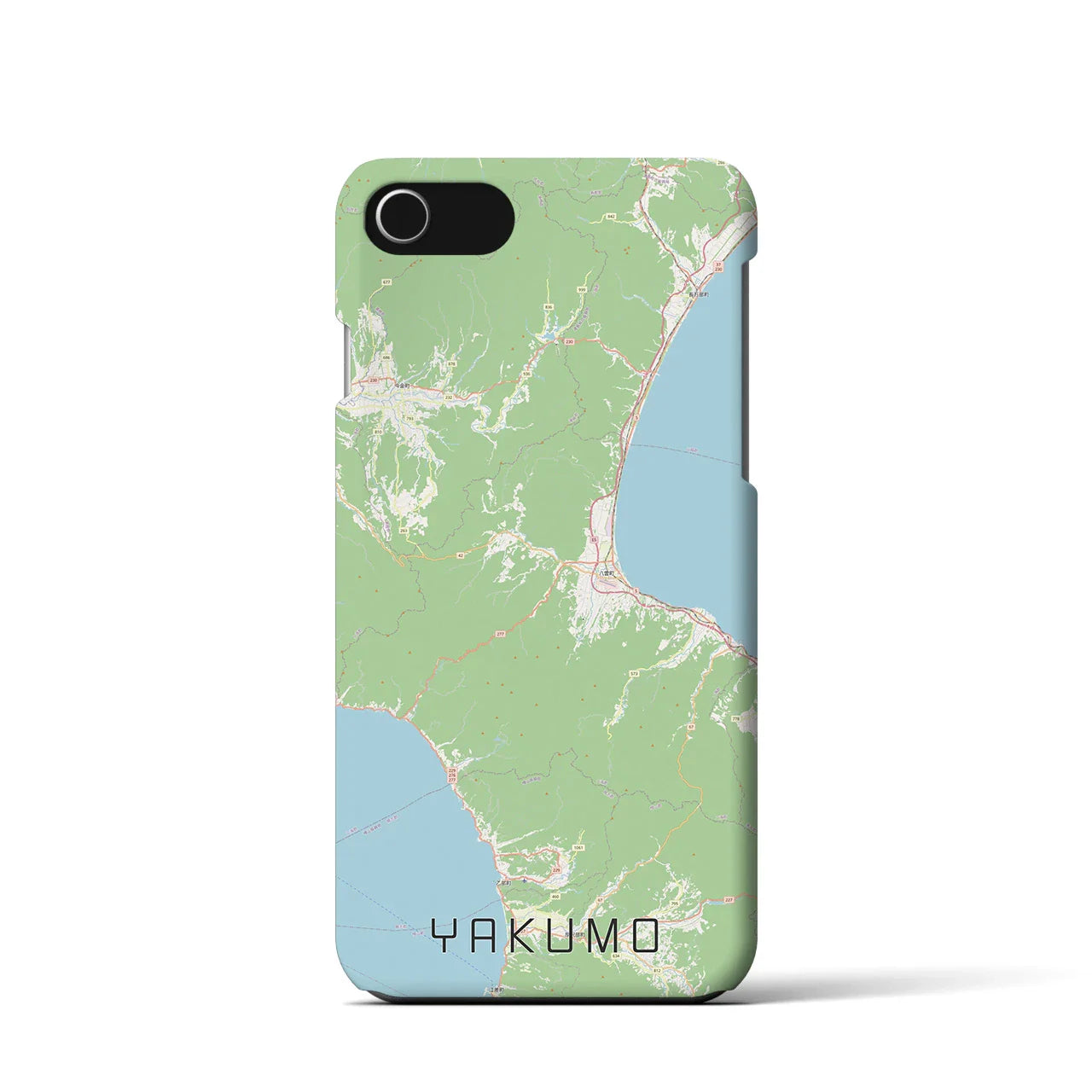 【八雲(北海道)】地図柄iPhoneケース(バックカバータイプ)