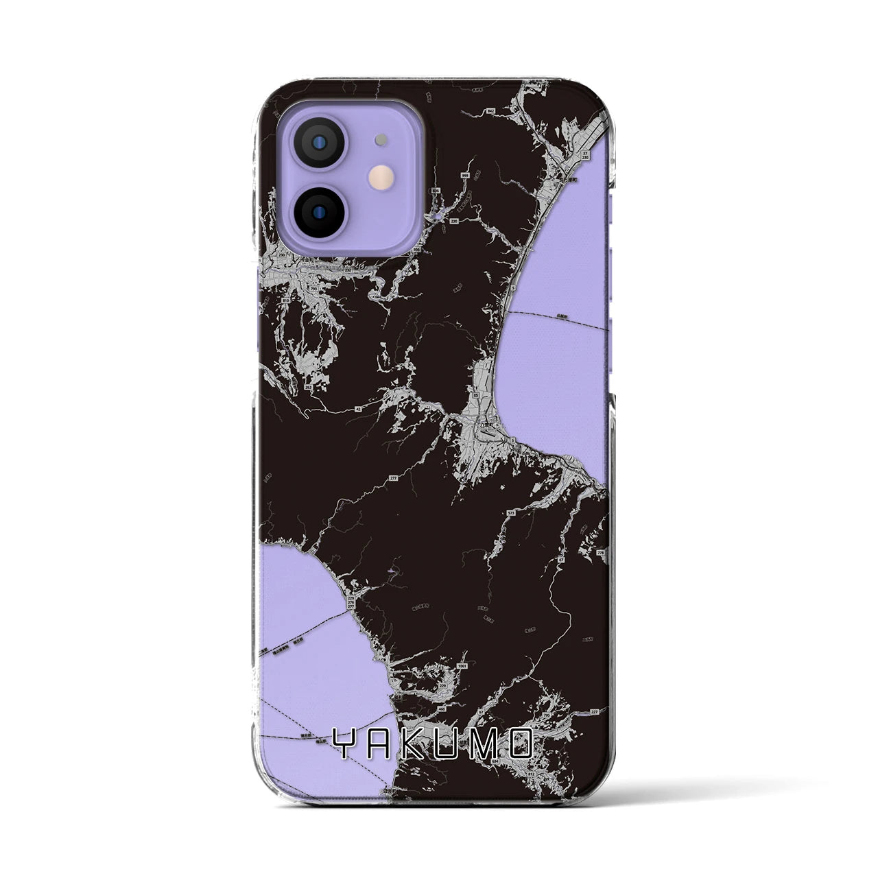 【八雲(北海道)】地図柄iPhoneケース(クリアタイプ)