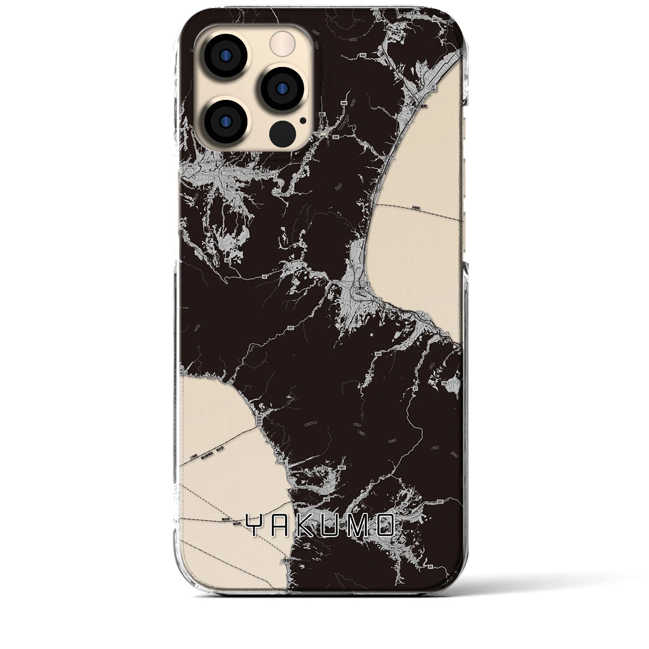 【八雲(北海道)】地図柄iPhoneケース(クリアタイプ)