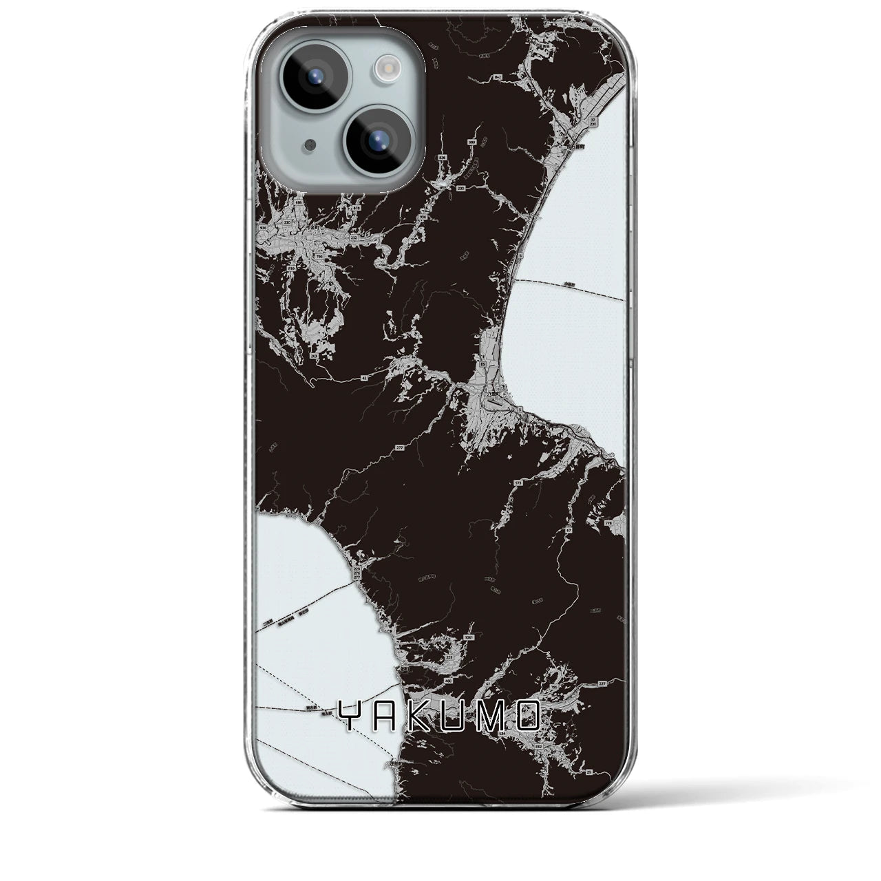 【八雲(北海道)】地図柄iPhoneケース(クリアタイプ)