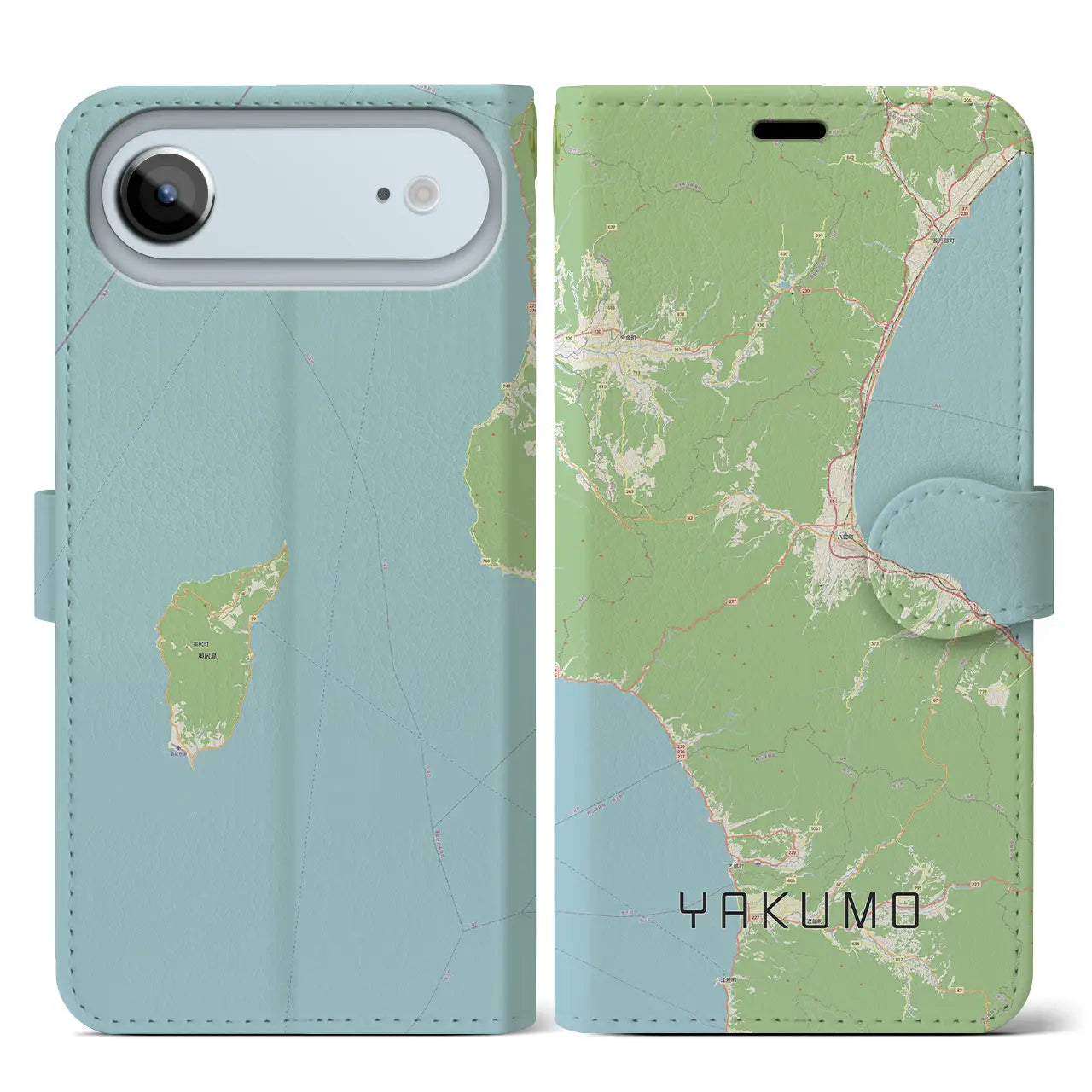 【八雲(北海道)】地図柄iPhoneケース(手帳タイプ)