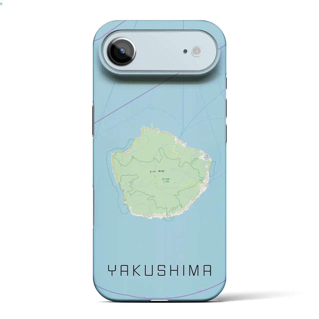 【屋久島(鹿児島県)】地図柄iPhoneケース(バックカバータイプ)ナチュラル・iPhone 17 Pro Max 用