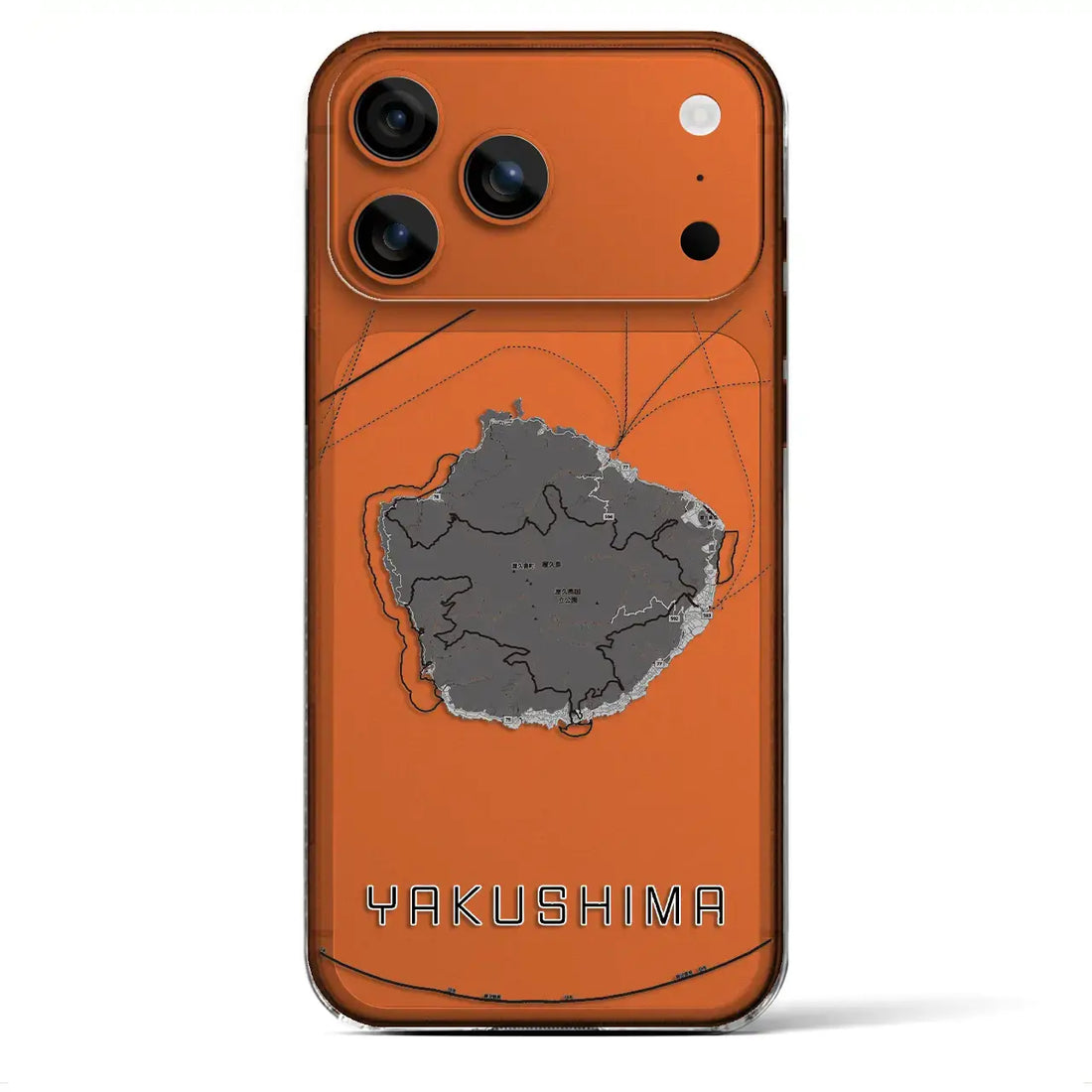 【屋久島(鹿児島県)】地図柄iPhoneケース(クリアタイプ)