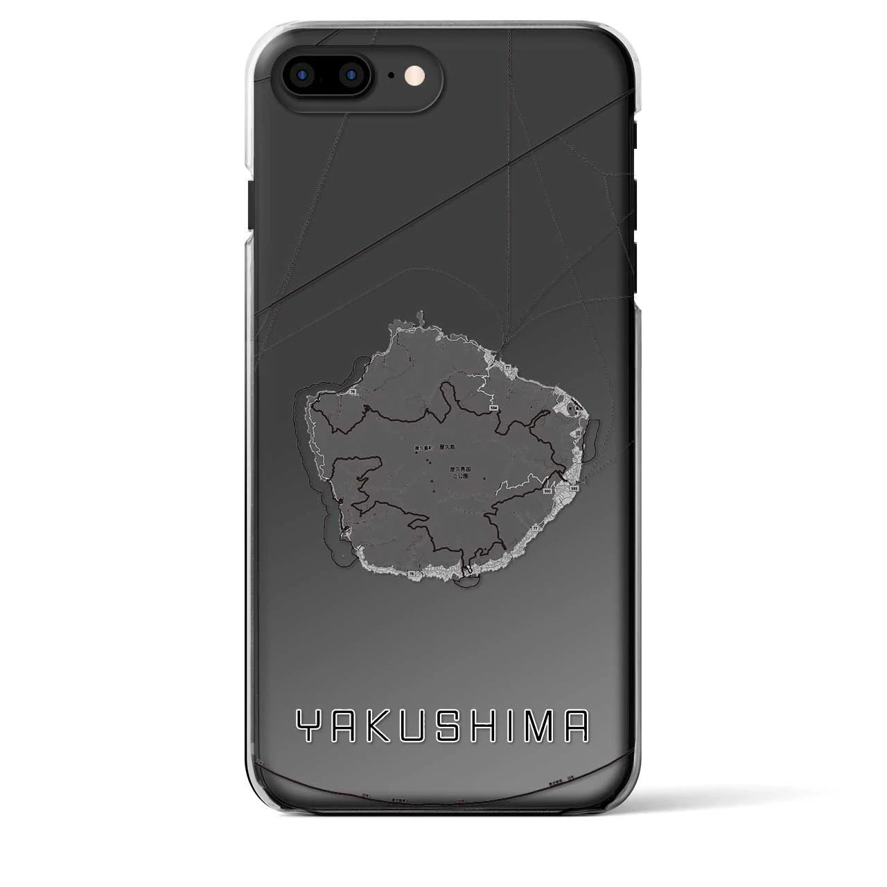 【屋久島(鹿児島県)】地図柄iPhoneケース(クリアタイプ)