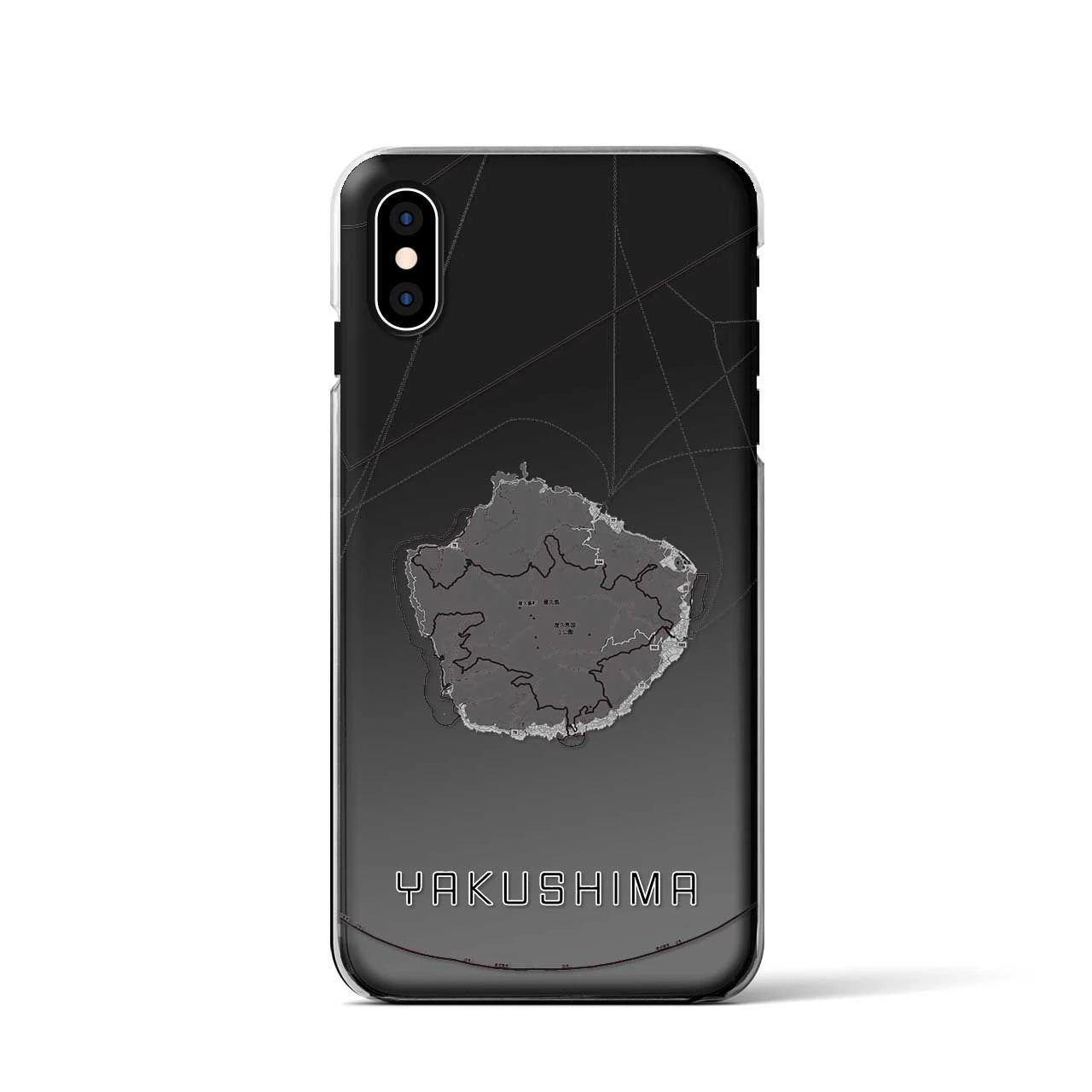 【屋久島(鹿児島県)】地図柄iPhoneケース(クリアタイプ)