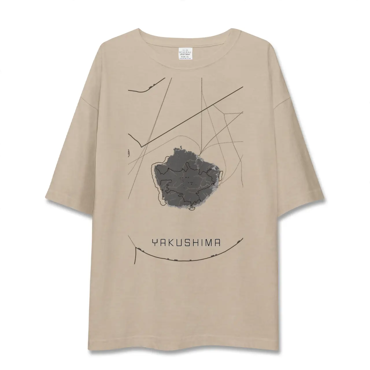 【屋久島(鹿児島県)】地図柄ビッグシルエットTシャツ