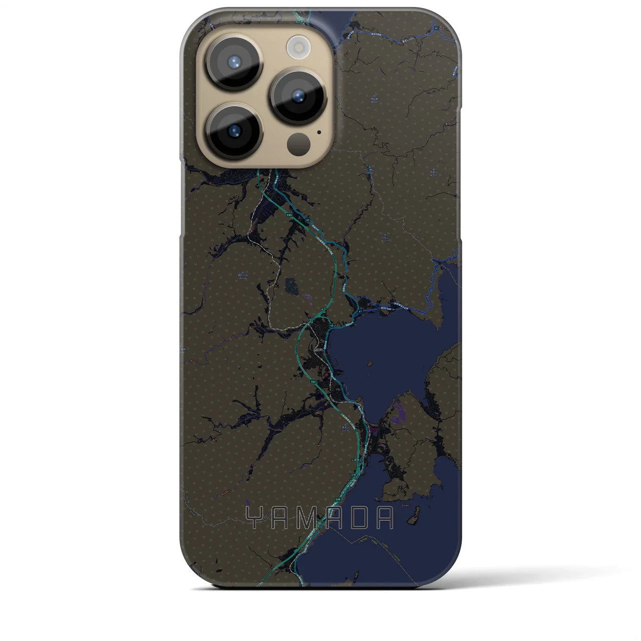【山田(岩手県)】地図柄iPhoneケース(バックカバータイプ)