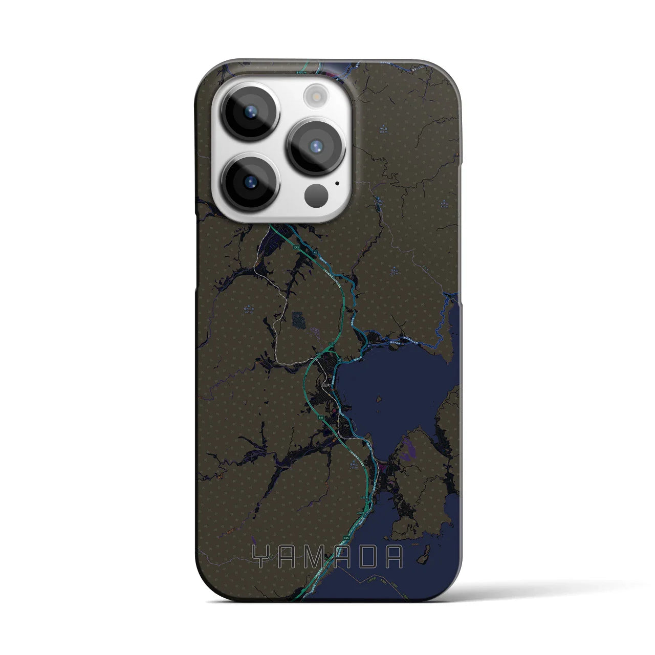 【山田(岩手県)】地図柄iPhoneケース(バックカバータイプ)