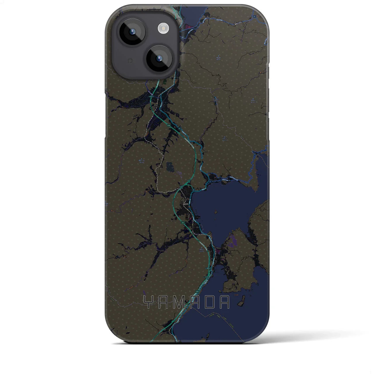 【山田(岩手県)】地図柄iPhoneケース(バックカバータイプ)