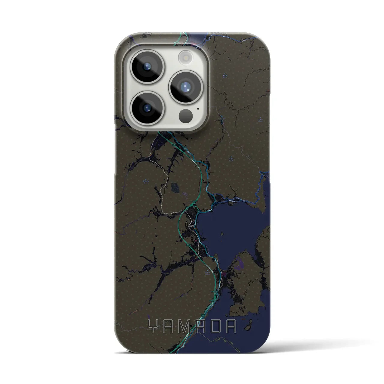 【山田(岩手県)】地図柄iPhoneケース(バックカバータイプ)
