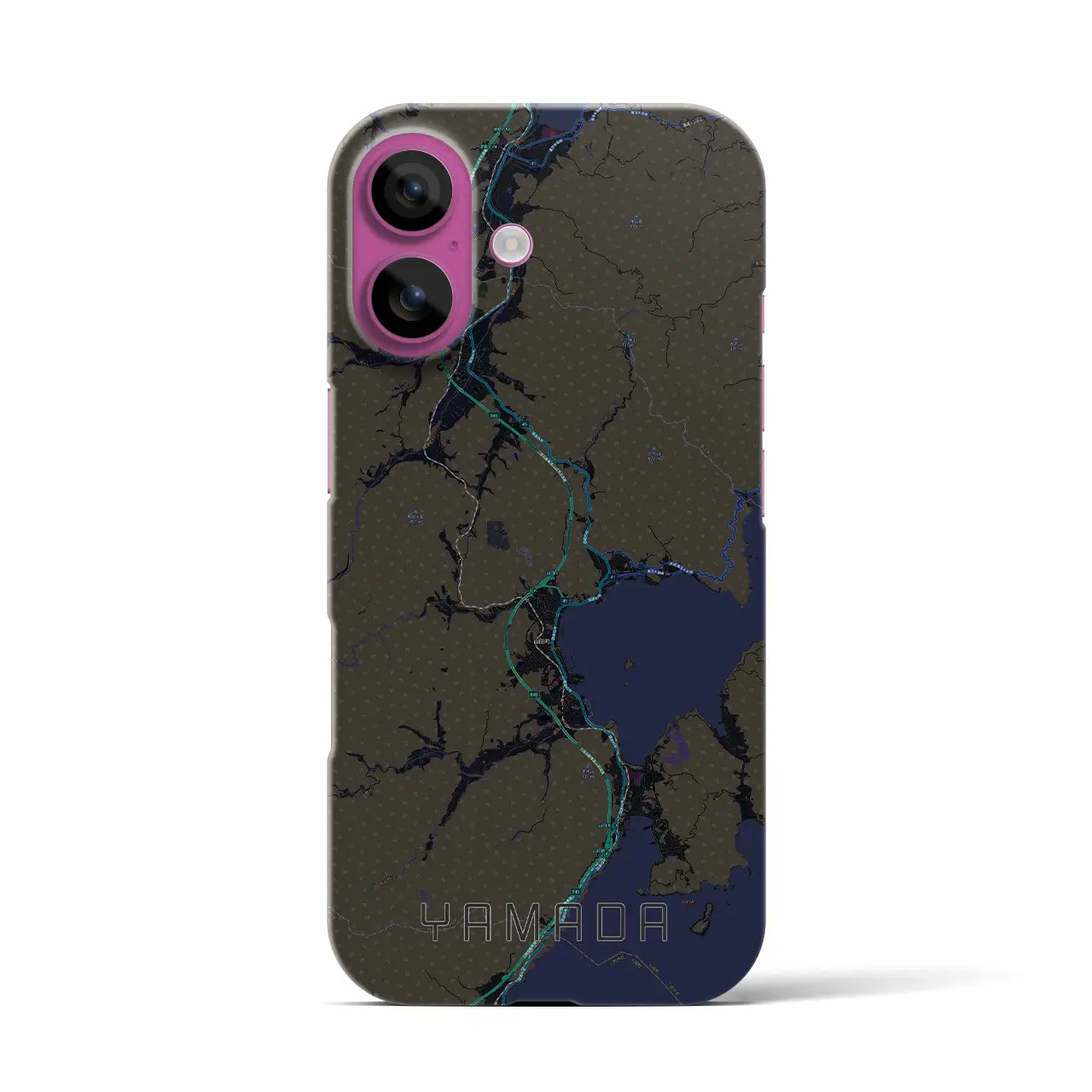 【山田(岩手県)】地図柄iPhoneケース(バックカバータイプ)