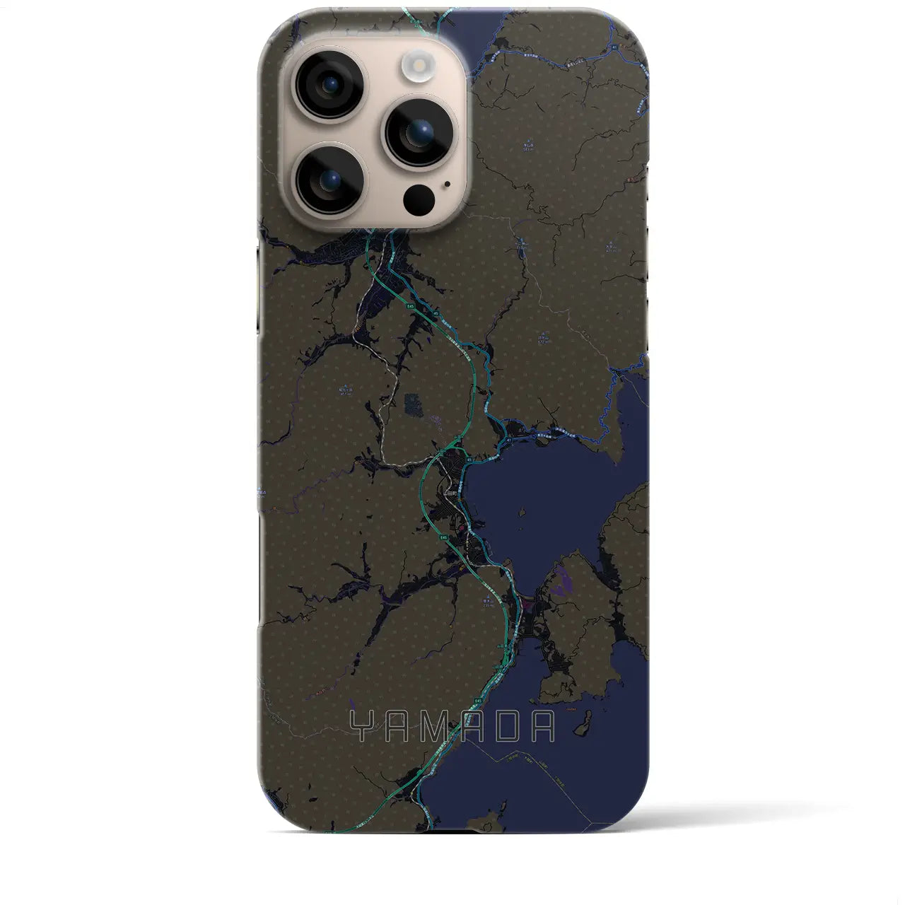 【山田(岩手県)】地図柄iPhoneケース(バックカバータイプ)