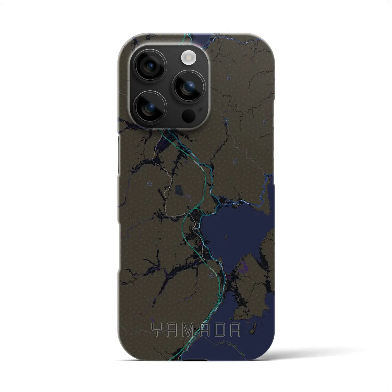 【山田(岩手県)】地図柄iPhoneケース(バックカバータイプ)