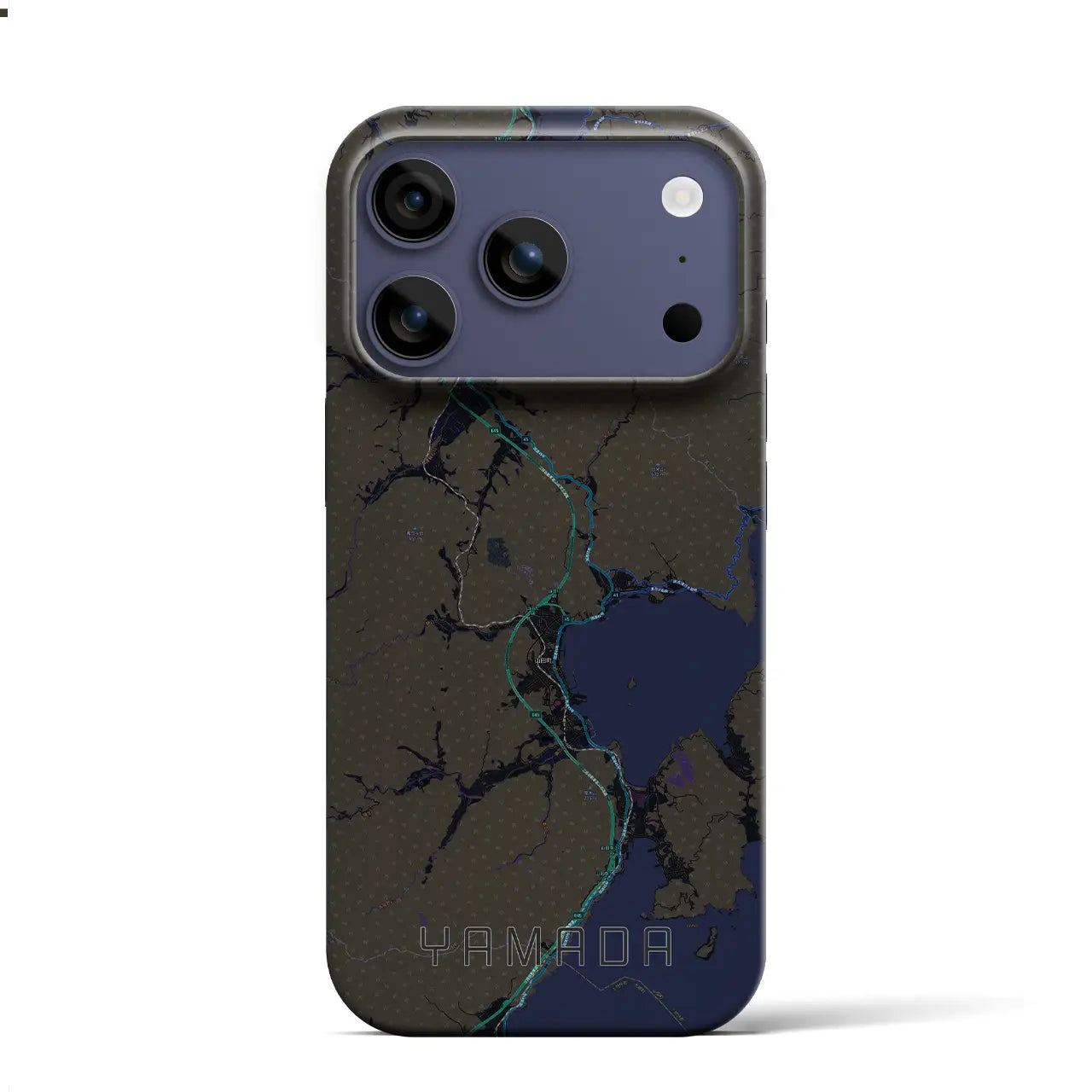 【山田(岩手県)】地図柄iPhoneケース(バックカバータイプ)