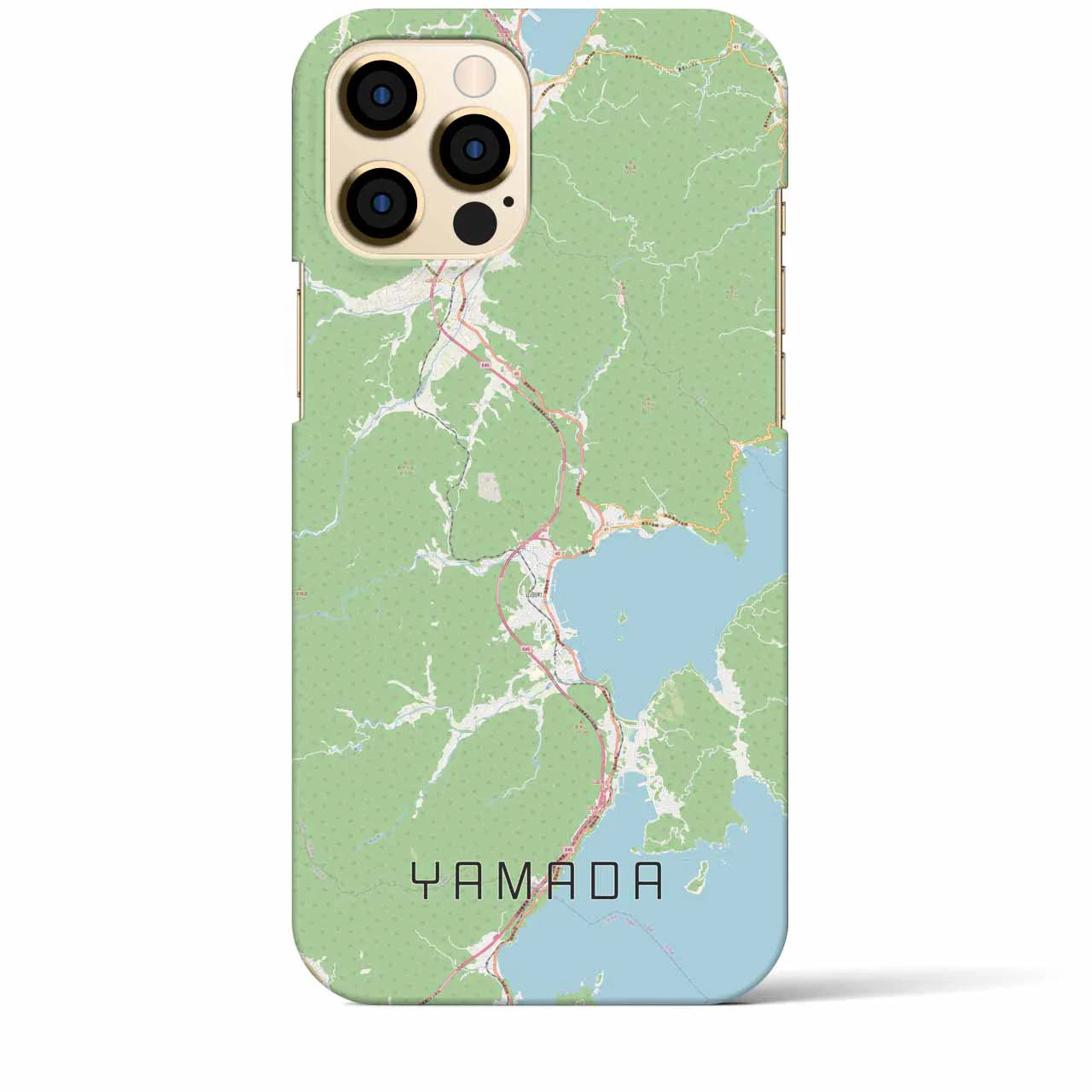 【山田(岩手県)】地図柄iPhoneケース(バックカバータイプ)