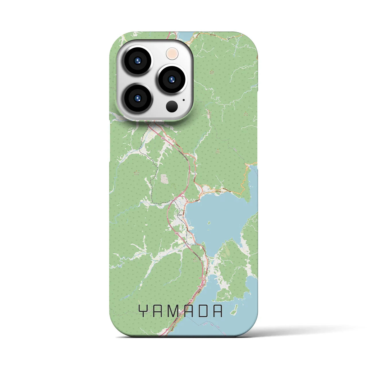 【山田(岩手県)】地図柄iPhoneケース(バックカバータイプ)
