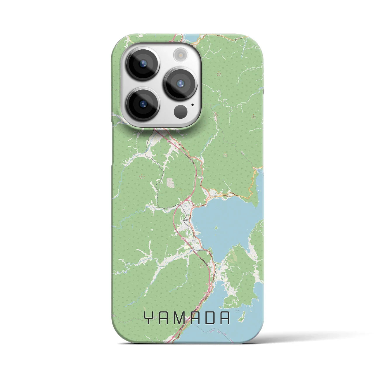 【山田(岩手県)】地図柄iPhoneケース(バックカバータイプ)