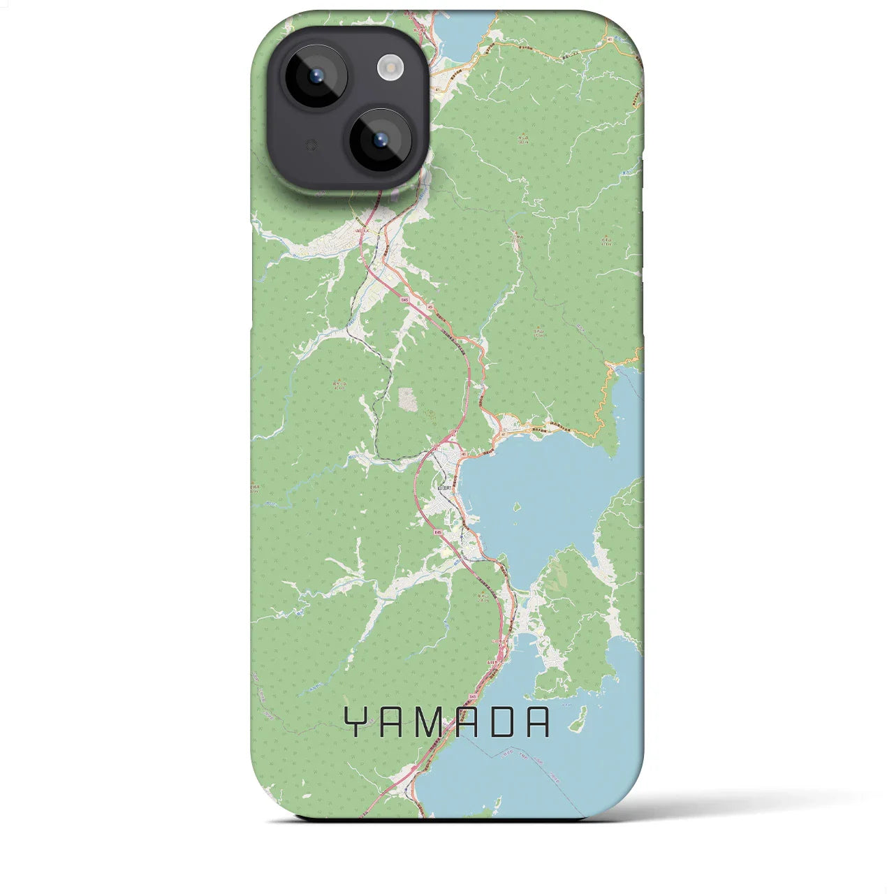 【山田(岩手県)】地図柄iPhoneケース(バックカバータイプ)
