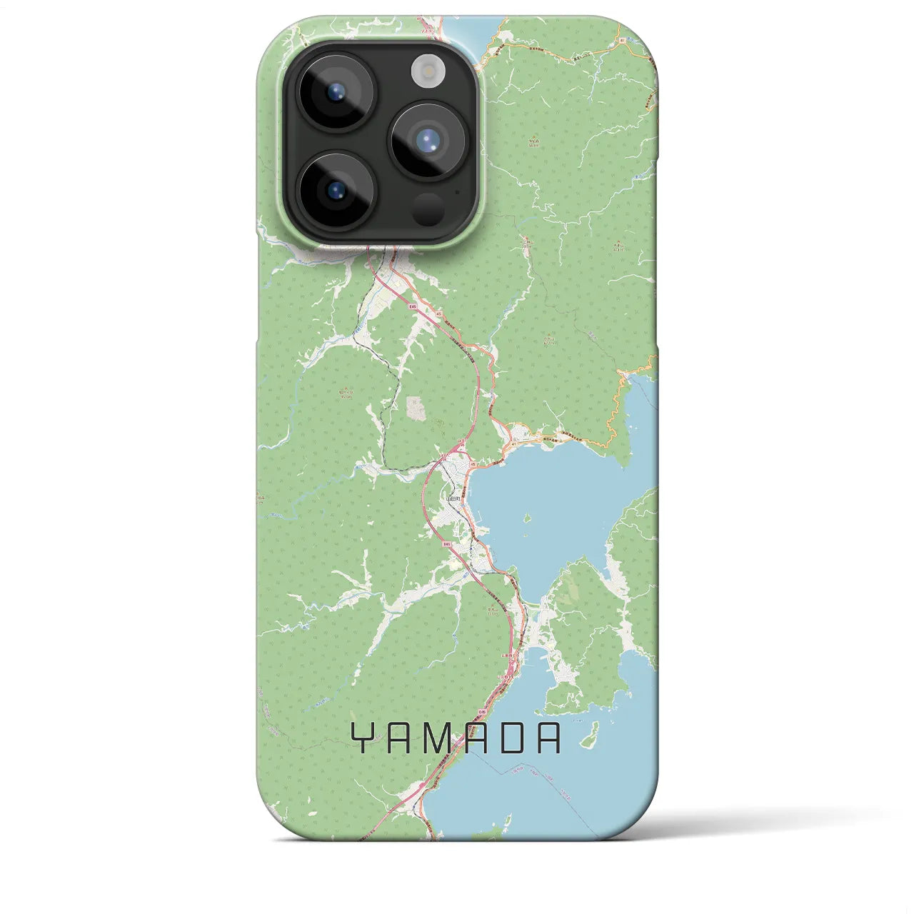 【山田(岩手県)】地図柄iPhoneケース(バックカバータイプ)