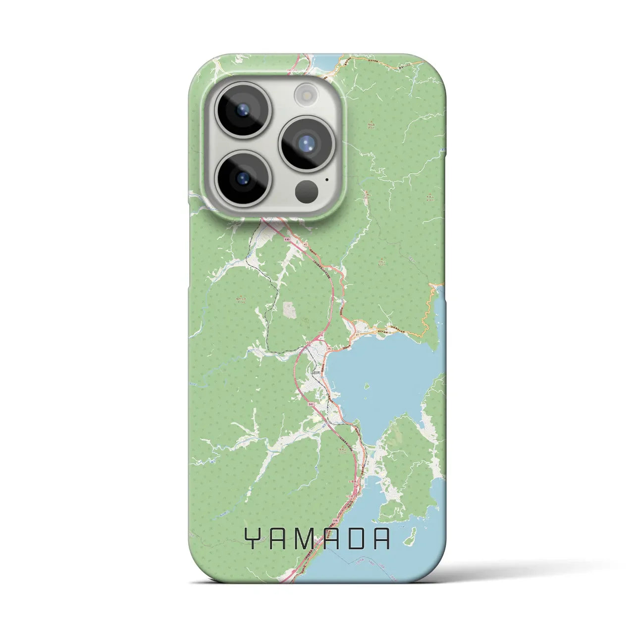 【山田(岩手県)】地図柄iPhoneケース(バックカバータイプ)