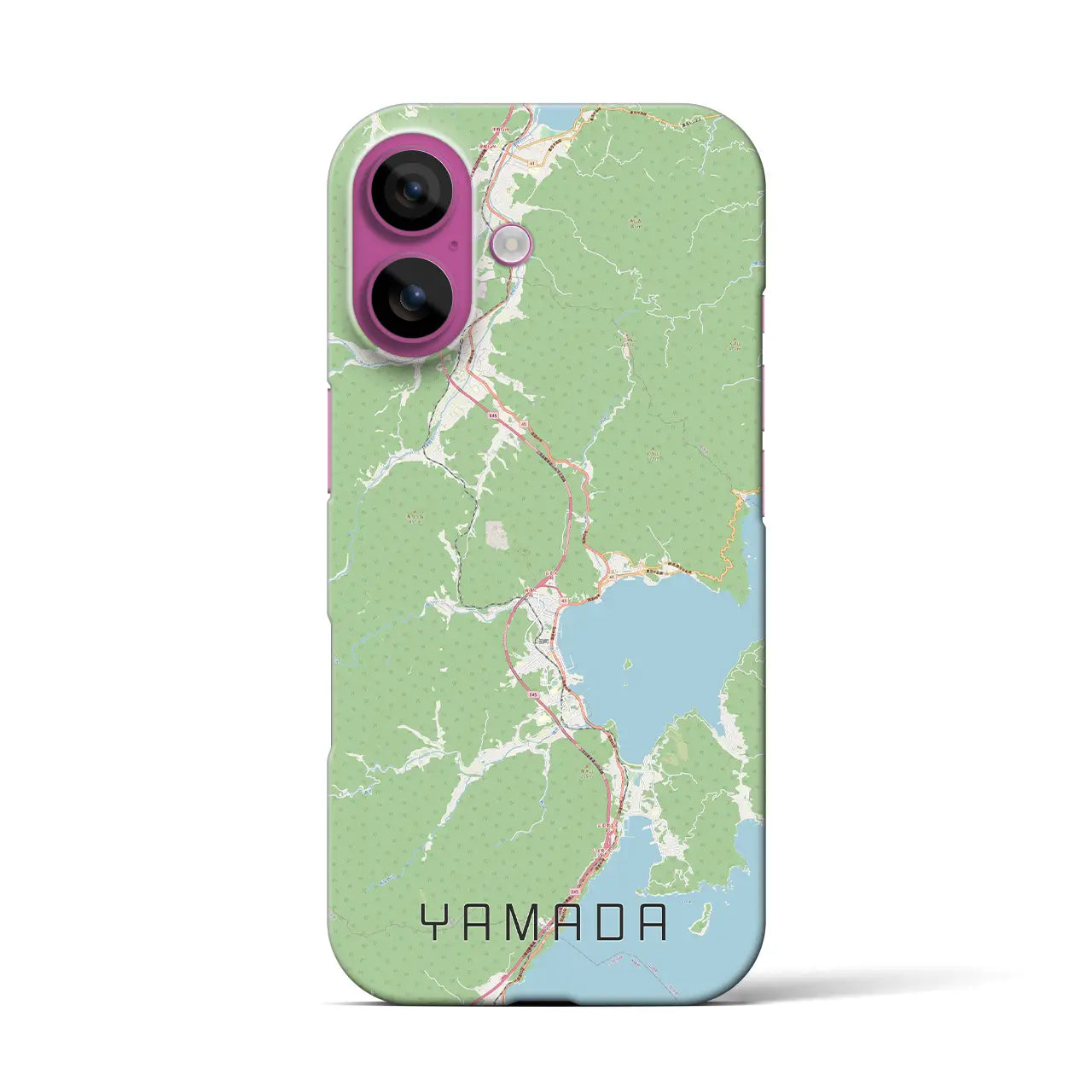 【山田(岩手県)】地図柄iPhoneケース(バックカバータイプ)